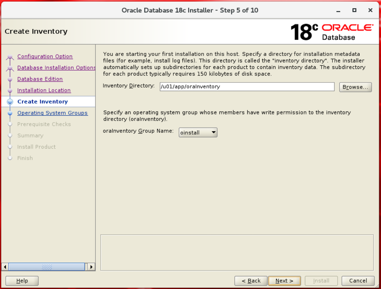 First install. Database 19. Oracle 19 c Trigger. Oracle not properly ended. Prerequisite.